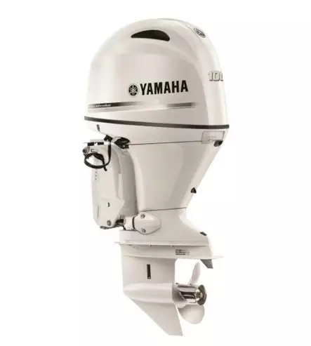 Perämoottori Yamaha F100LB pitkä sähkökäynnistys trimmi valkoinen - Yamaha perämoottorit - 50253 - 1