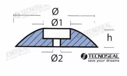Peräsinanodi ALUMIINI 70mm Tecnoseal - Anodit perä- ja sisäperämoottoreille - 42523 - 2