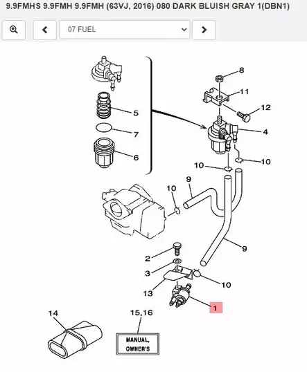 Polttoaineliitin Moottorin Puoli UROS Yamaha 6mm - Yamaha muut - 32673 - 2