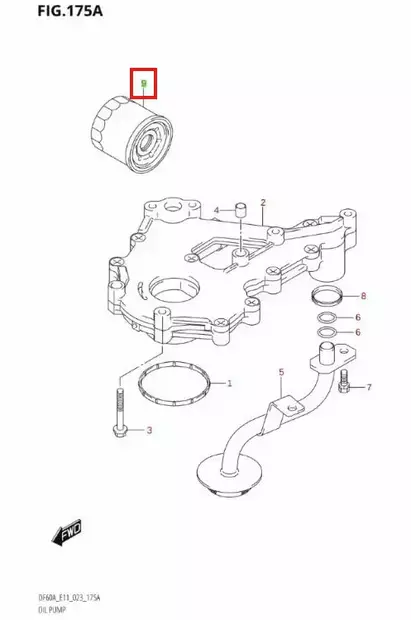 Suzuki Öljynsuodatin DF25-DF70 SAMA 0778885 Evinrude/Johnson - Varaosat ja lisävarusteet - 51013 - 1