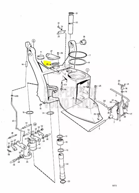 Tiiviste Letkuliitin/Letkukiinnike/Rubbe - Sisäperämoottorin osat - 6463 - 2