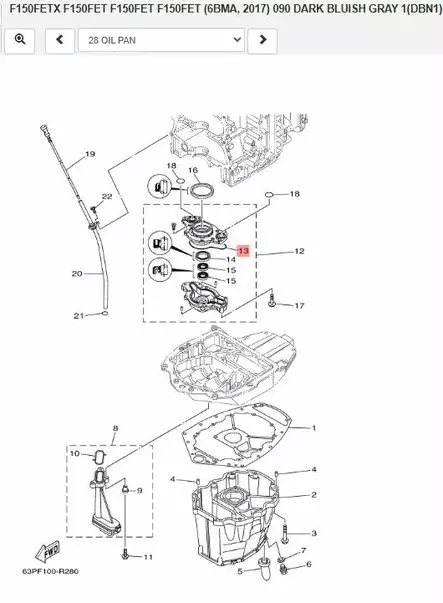 Tiiviste Öljypumppu/Gasket Pump Cover Yamaha F150A/B/D/F - Yamaha muut - 41013 - 2