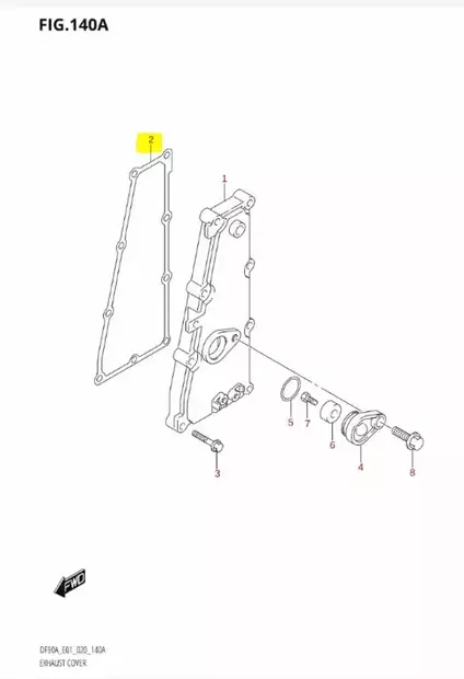 Tiiviste Pakoaukko/Gasket Exhaust Cover - Varaosat ja lisävarusteet - 42983 - 2