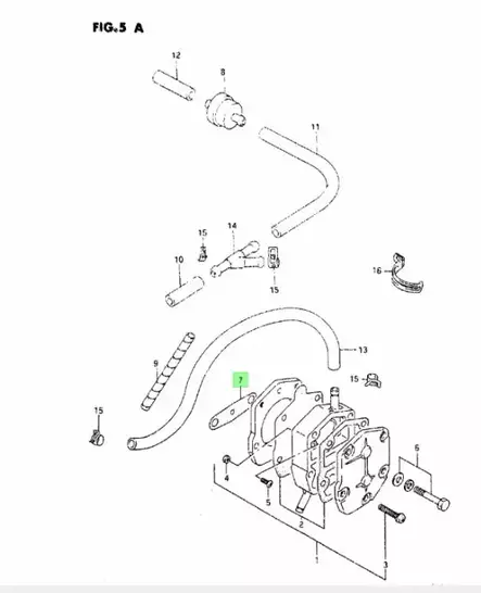 Tiiviste Polttoainepumppu/Gasket Fuel Pump DT8-DT65 - Suzuki osat perämoottorille - 43523 - 2