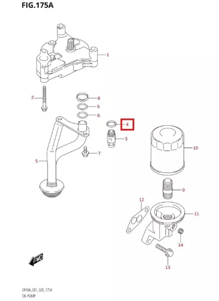 Tiivisterengas Oil Pump/Gasket 16X22X2 Suzuki DF20-DF30 DF60-DF140 - Suzuki osat perämoottorille - 50983 - 1