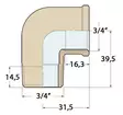 KULMA 90° 3/4' UROS-NAARAS, PRONSSI - Veneen LVI - M9515015213 - 3