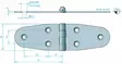 SARANA RUOSTUMATON TERÄS - Veneen lukot ja saranat - M9516003043 - 1