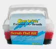 Star Brite Scrub Kit Handle, kahvalla, 3-pack (1 hieno, 1 medium, 1 karkea) - Veneen pesu, vahaus ja kiillotus - 42533 - 1