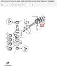 Mäntä/Piston (Standard) Yamaha F20A F25A F30A F40B - Varaosat ja lisävarusteet - 52613 - 1
