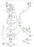 Vesiputken Tiiviste/Grommet Suzuki DF9.9 DF15 DT9.9 DT15 - Suzuki osat perämoottorille - 50463 - 2