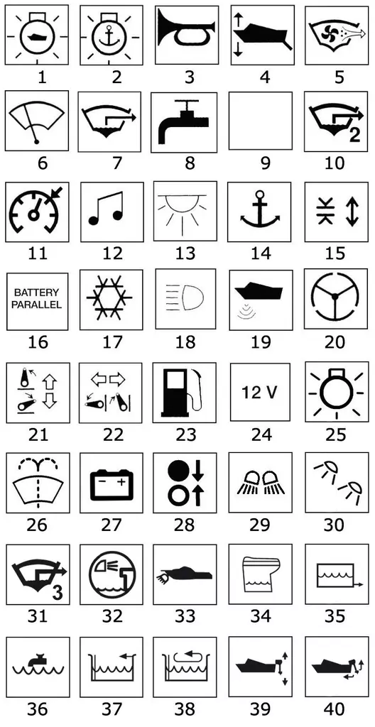 Cabin light toggle - Venesähkön asennustarvikkeet - D259583 - 1