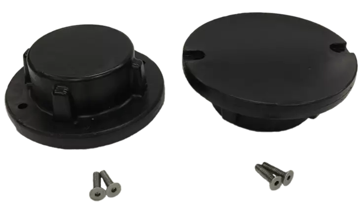 JetPort kansi putkikiinnitys reiälle, musta (2kpl) - Jettilaiturit - D378933 - 1