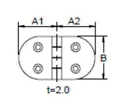 LUUKKUSARANA 81700 39MM - Veneen lukot ja saranat - M9516003033 - 1