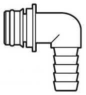 Liitin 90° Ø19mm - Veneen tyhjennyspumput ja katkaisimet - D123903 - 1
