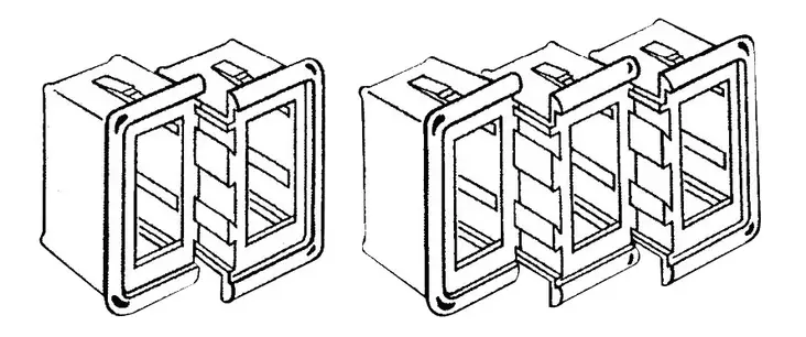 Right/left plastic receptacle - Venesähkön asennustarvikkeet - D199293 - 1