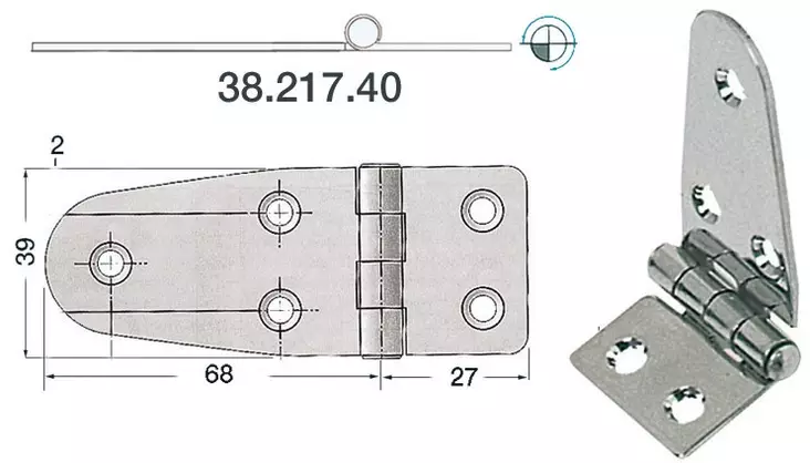 S.S Sarana 95x39mm - Saranat veneisiin - D228173 - 1
