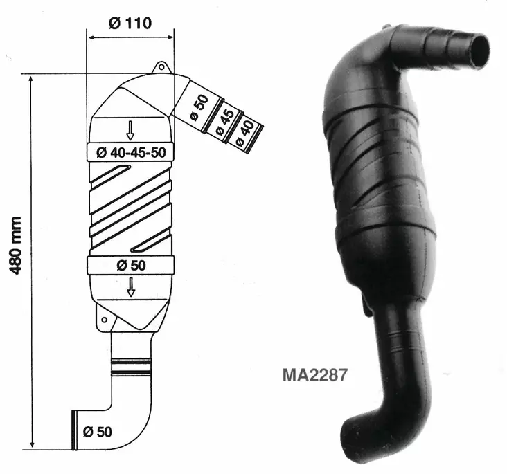 VESILUKKO MUOV. MA2287 - Pakojärjestelmät veneisiin - M9513780113 - 1