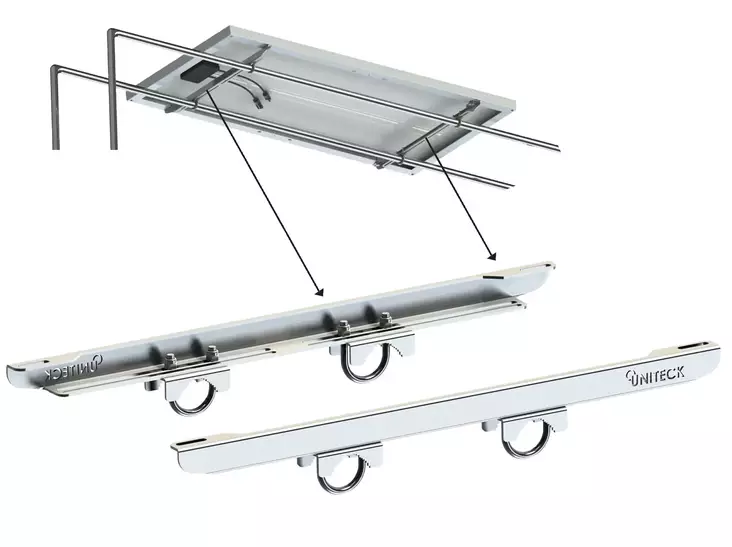 UNIFIX 150W KAARITELINE AURINKOPANEELEIL - Aurinkopaneelit ja -säätimet veneisiin - M9514004424 - 1