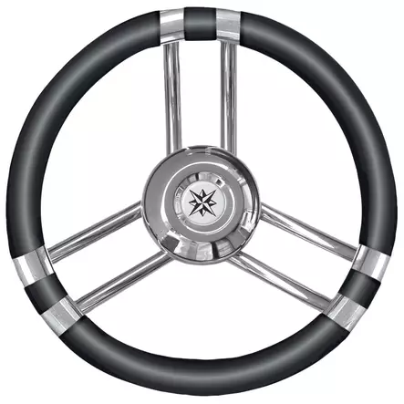 Osculati Steer.wheel C SS/black 350mm - Ohjaustarvikkeet - D239984 - 1