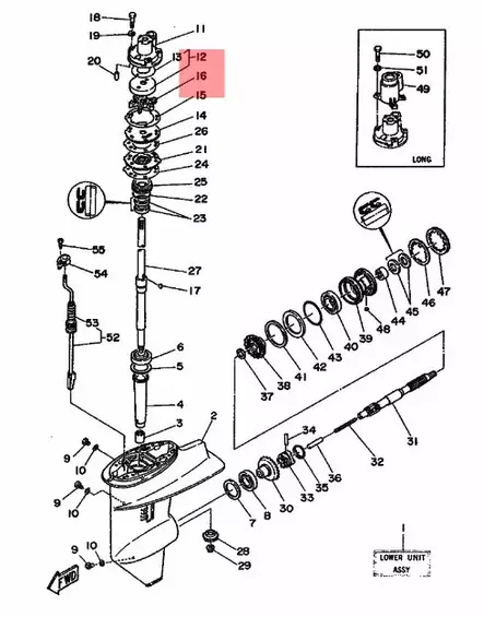 Siipipyörä Yamaha 20C 25D 30A - Yamaha siipipyörät - 6054 - 2