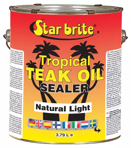 Star brite Tropical Teak Oil/Sealer Natur.gall. 3,79 L Teak tropik.öljy - Öljytarvikkeet veneisiin - D259524 - 1