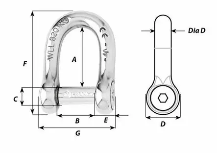 WICHARD D-SAKKELI 12mm - Lowrance vene-elektroniikka - M9513033834 - 2