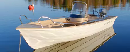 Suvi 475 Kala-Kaveri MV Sadevesityhjentyvä lyhyt sis. kölirauta ilman pulpettia - Suvi Lasikuituveneet - 38974 - 1