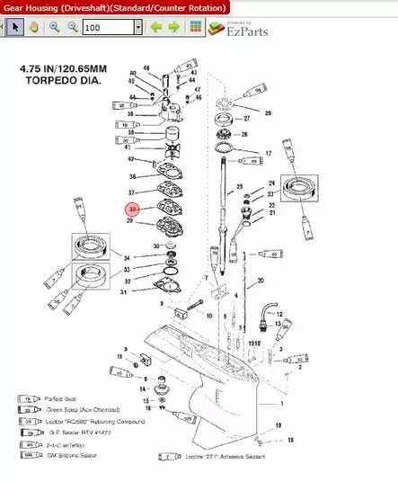 Tiiviste Vesipumppuun/Water Pump Gasket Mercury - Mercury/Mercruiser osat - 42044 - 2