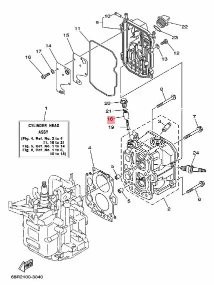 Anodi Yamaha lohkoon F2,5A F4A F8A-B F9. - Yamaha sinkkianodit - 10794 - 2