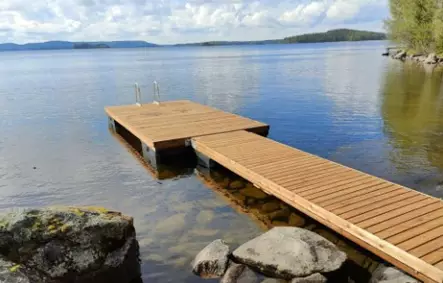 Laituri Savorak Sauna 3: 7,8m (Jami) + 3,91 silta ruskea - Muoviponttonilaiturit - 50924 - 1