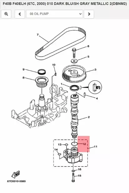 O-Rengas Öljypumppu/O-Ring Oil Pump Yamaha - Yamaha muut - 36134 - 2
