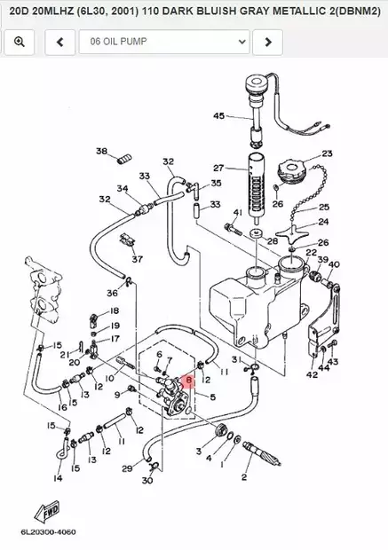 O-Rengas Öljypumppuun/O-Ring Oil Injection Pump Yamaha 20D-Z300A - Yamaha muut - 11854 - 2