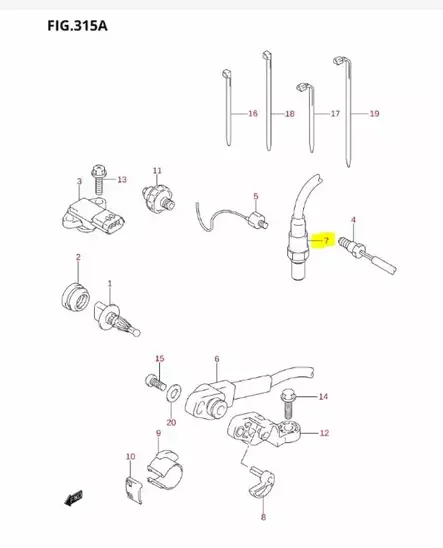 O2-Anturi/Oxygen Sensor Suzuki DF100-DF300 (18213-98J00-000) - Suzuki osat perämoottorille - 42264 - 2