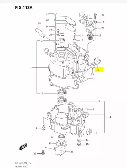 Öljyntäyttökorkki/Cap Oil Filler Suzuki - Suzuki osat perämoottorille - 42894 - 2