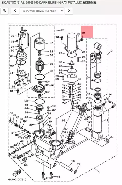 Öljytulppa Trimmipumppu/Plug Reservoir Yamaha - Yamaha muut - 21974 - 2