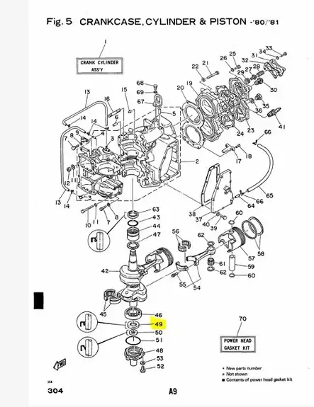 Stefa Kampiakseli (ala, isompi)/Yamaha (28X47X7-663) 55A 55B - Yamaha muut - 15624 - 2