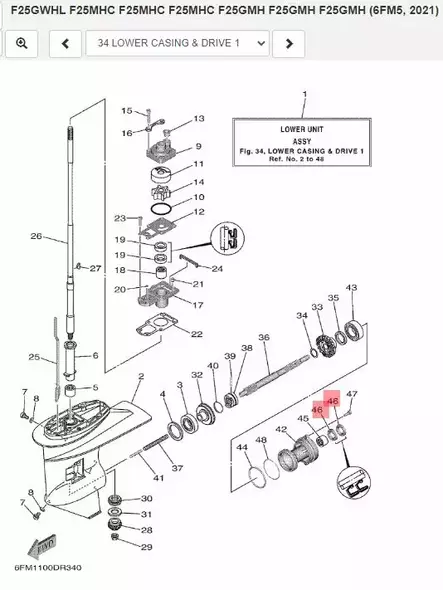Stefa Potkuriakseli/Oil Seal Yamaha 20x34x6.5 - Yamaha muut - 7224 - 2