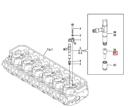Suutin/Nozzle Assy Fuel Yanmar 6LY3-UTP/UTC (Fuel Injection Valve) - Yanmar moottorin alkuperäisosat - 50634 - 1