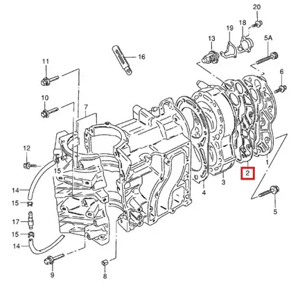 Tiiviste/Gasket Cylinder Head Cover Suzuki DT20 DT25 DT30 - Suzuki osat perämoottorille - 51094 - 1