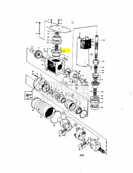 Tiiviste Vetolaitteen Yläkotelo/Gasket Volvo Penta AQ290A DP DPX SP-A-C - Sisäperämoottorin osat - 6564 - 2