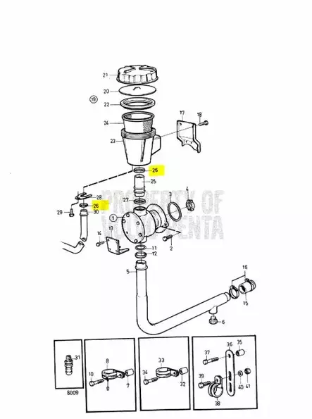 Tiivisterengas/Sealing Ring Volvo AD31 AD41 MD30A MD40A - Sisäperämoottorin osat - 6824 - 2