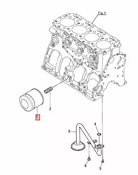 Yanmar Öljynsuodatin Oil Filter 4LH-sarjalle - Yanmar moottorin alkuperäisosat - 38234 - 2