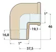 KULMA 90° 1' UROS-NAARAS, PRONSSI - Veneen LVI - M9515015214 - 3
