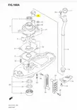 Tiiviste Vesipumppu/Grommet Water Pump LWR DT40 DF40 DF50 - Suzuki osat perämoottorille - 40704 - 2
