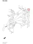 Imusarjan Tiiviste/Gasket Intake Manifold Suzuki DF90-DF140 - Suzuki osat perämoottorille - 51044 - 1