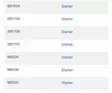 JOUSISARJA Käynnistysmoottori/Starter Motor Volvo Penta - Sisäperämoottorin osat - 6584 - 5