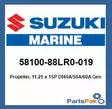 Potkuri/Propeller Suzuki (3X11-1/4X15) Alumiini DF40 DF50 DF60 - Potkurit - 42734 - 3