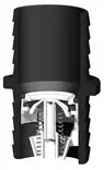 TAKAISKUVENTTIILI 28MM - Läpiviennit, letkuliitos ja sulkuhanat - M9515030564 - 2