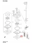Tiiviste Vesipumppu/Gasket Pump Case Under Suzuki DF20-DF60 DT25-DT30 - Perämoottorin tarvikeosat - 52514 - 1