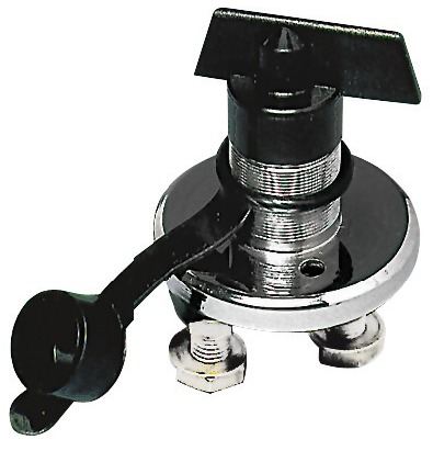 Battery swich with Key Chrome brass - Venesähkön asennustarvikkeet - D173434 - 1